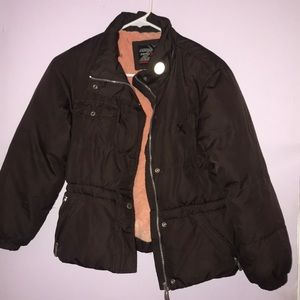 Girls brown coat size medium (10/12)